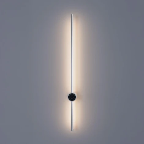 Настенный светильник светодиодный с диммером и сенсорным выключателем Lumion Bram 8310/14WL серебро, металл/силикон LED 14W 3000/4000/7000K 220V (регулировка яркости)