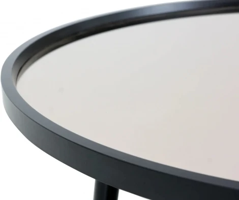 Стол журнальный Focus 800 ОГОГО (арт.570394), (МДФ,Зеркало/Черный,Серый)