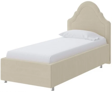 PROxSON Кровать Эльза (Ткань: Велюр Forest 726 Светло-бежевый) 90x190