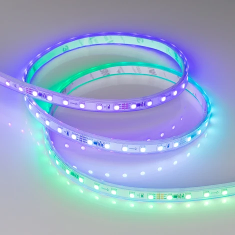 Светодиодная лента герметичная SPI-P-F72-11mm 24V RGB-PX6 (14.4 W/m, IP66, 3535, 5m) (Arlight, бегущий огонь) 030484(2) SPI
