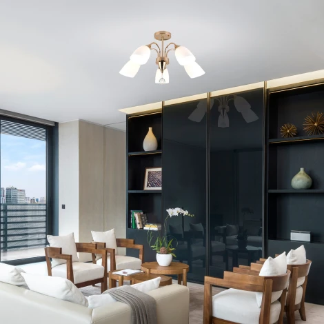 Потолочная люстра Eurosvet Ellene 30149/5 золото (220V)