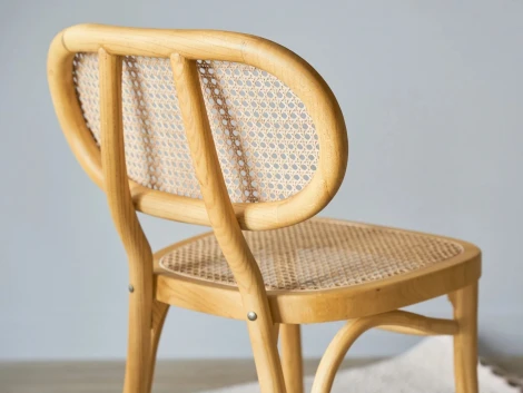 Комплект стульев Poltrona 2 шт. ОГОГО Обстановочка! 966326 (Массив,Дерево,Ротанг/Бежевый)