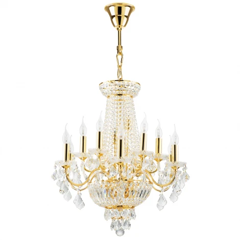 Подвесная большая люстра Osgona Classic 700162 (220V, хрусталь, подсвечник, свеча)