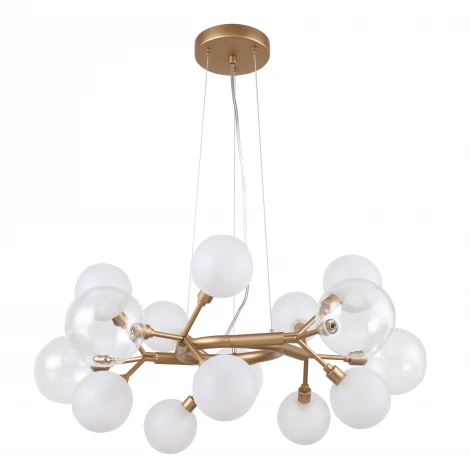 Подвесная люстра Favourite Babylon 2515-10P (220V, на тросе, шарики, молекулы)