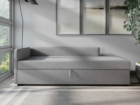 Диван-кровать Arsko Велес Угол левый велюр серый