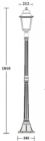 Наземный фонарь Oasis Light QUADRO L 79908L Bl (220V, фонарь, IP44)