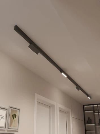 Трековая система в сборе магнитная накладная 48V 48W Hesby Lighting ElDeko HSBL_kompl_E004_NI4B4K