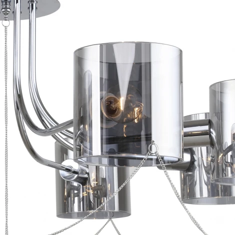 Потолочная люстра на штанге Escada Intense 683/8P (220V, хрусталь, круглые)