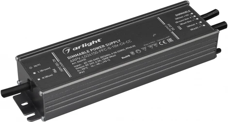 Блок питания ARPV-LG24150-PFC-0-10V-CV-CC (24V, 6.3A, 150W) (Arlight, IP67 Металл, 5 лет) 036935