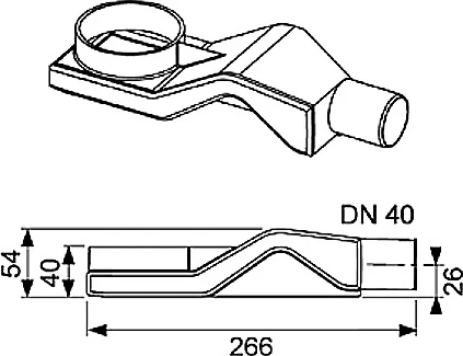 Сифон для душевого лотка TECE TECEdrainline 6 500 04 сверхплоский