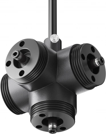 Х-образный вертикальный коннектор для системы Shelf с вводом питания Maytoni Accessories for system Shelf CA019L4C-P-B (24V)