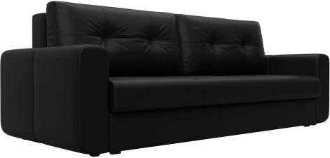 Диван прямой Лига-031 (Черный/Экокожа) Лига Диванов арт.121277
