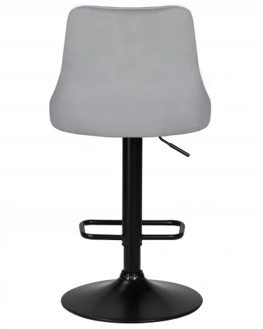 Стул барный DOBRIN JOSEPH BLACK (серый велюр (MJ9-75)) 5021_BlackBase-LM BLACK, цвет сиденья серый (MJ9-75), основания черный