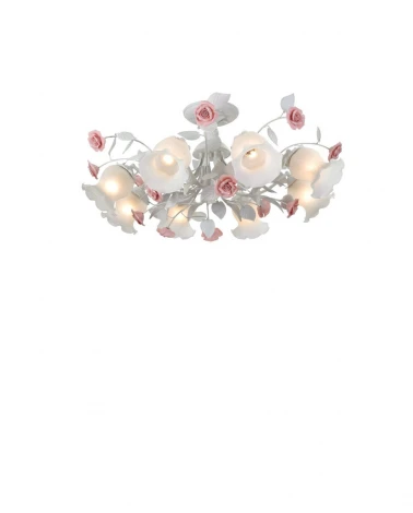 Потолочная люстра Lucia Tucci Fiori Di Rose 114.8 (220V, муранское стекло, цветы, ветки, розы)