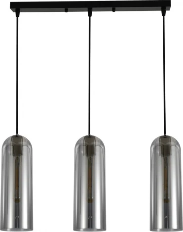 Подвесной светильник Escada Damask 10195/3S Smoke 3x40Вт E27, металл/стекло, дымчатый (220V, на проводе)