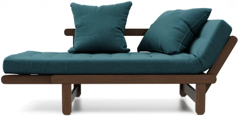 Кушетка Arsko Сламбер орех голубой велюр