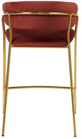Стул полубарный Turin терракотовый с золотыми ножками Bradex Home FR 0915