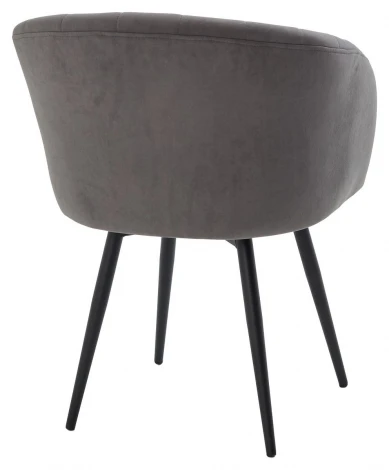 Стул МИШЕЛЬ 360 град. поворот. цвет B28 Темно-серый, велюр / черный каркас M-City 64749