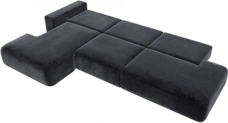 Диван угловой Лига-036 НПБ Модерн Лонг левый угол Лига Диванов (Велюр) арт.127763L