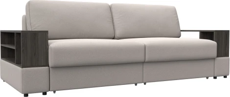 Диван прямой с 2 полками Лига-055 НПБ Лига Диванов (Замша) арт.129071