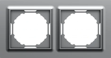 Рамка 2-я, Wave матовый серый Donel A07 DEW21240