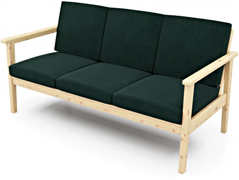 Диван Arsko прямой Лориан Б сосна велюр зеленый