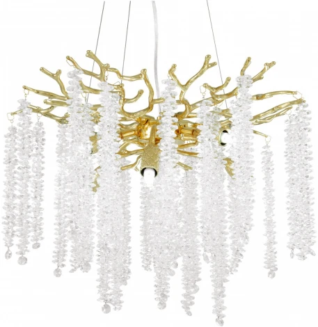 Подвесная люстра хрустальная Arte Milano Milano-1 23110.460.6.G9.A GD (220V, на тросе)