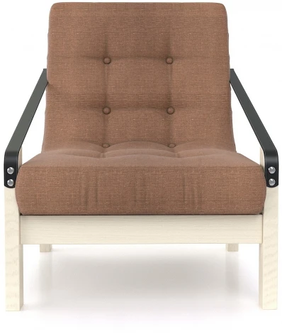 Кресло Arsko Локи беленый дуб коричневая рогожка