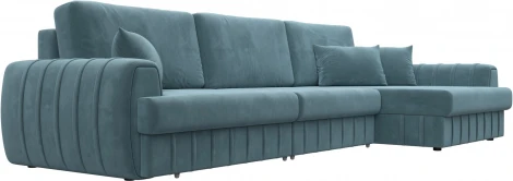 Диван угловой Лига-057 НПБ Лонг угол правый Лига Диванов (Велюр) арт.129298