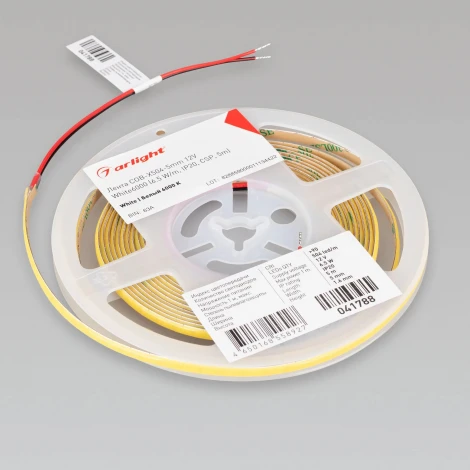 Светодиодная лента COB-X504-5mm 12V White6000 (6.5 W/m, IP20, CSP, 5m) (Arlight, -) 041788