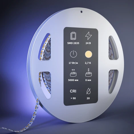 Светодиодная лента Ультра 24В 2835 17Вт/м 2700К 5м IP20 Maytoni Led Strip 201282