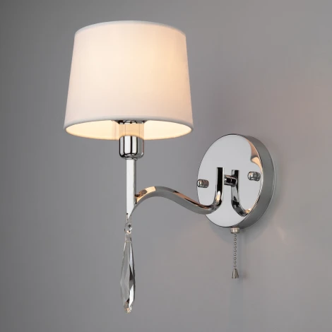 Бра Eurosvet Madera 10127/1 хром (220V, подвески, выключатель)