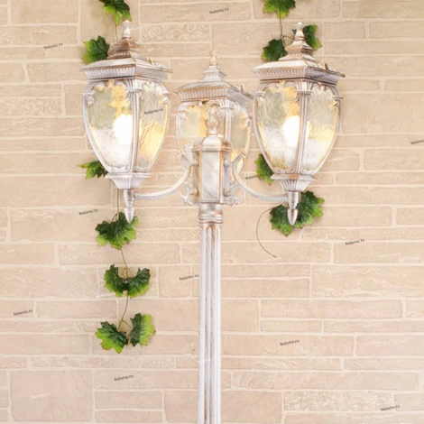 Наземный фонарь Elektrostandard Andromeda белое золото GLYF-8024F/3