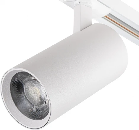 Трековый светильник однофазный Escada 20002 20002TRA/01LED SWH 10Вт, металл, белый матовый (220V, круглые)