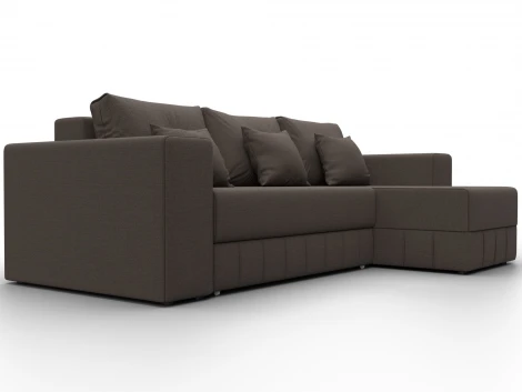 Диван угловой Лига-076 угол универсальный (ДСП/Пластик/Рогожка/Коричневый) Лига Диванов 129836