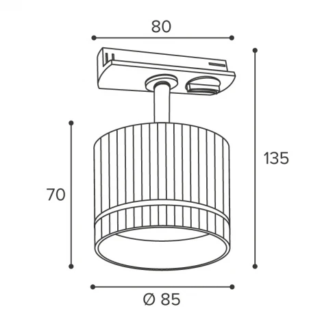 Трековый светильник однофазный Wolta WTL-GX53/18WG под лампу GX53 белый / золотой NIMB