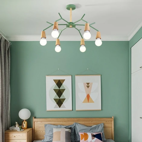 Потолочная люстра на штанге Les Color D80 Green Imperiumloft ﻿Lesc_01 (220506-23)