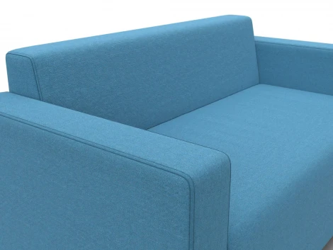 Диван прямой Лига-093 ВН (ДСП,Брус,Фанера,Рогожка/Голубой) Лига Диванов 134956