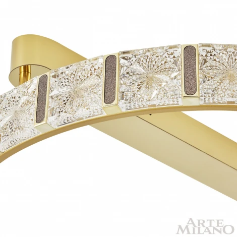 Потолочный светильник круглый Arte Milano Venezia 310183/D600 GD (регулировка яркости, LED, 220V, пульт управления, кольцо)