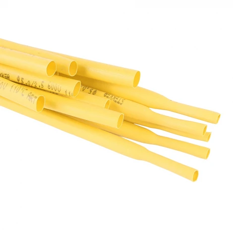 Трубка термоусадочная 4,0/2,0 мм длина 100 см. (желтый) Stekker 50263