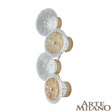Настенный светильник Arte Milano 4.1252B.D250.H500.LED G (220V, круглые)