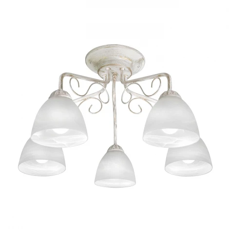 Люстра потолочная Day&Night, 5 плафонов, белый с золотом