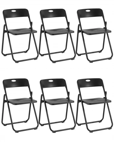 Стул складной GJ-3017 чёрный 6 шт. Stool Group УТ000043163