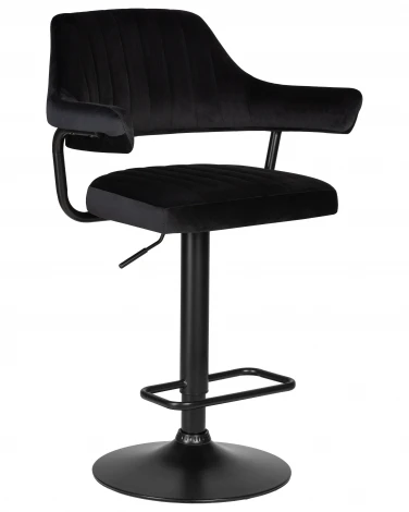 Набор 2 шт стул барный DOBRIN CHARLY BLACK (черный велюр (MJ9-101))