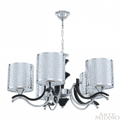 Подвесная люстра Arte Milano Florentia-6787 306787/5 Bk/Ni (220V, на цепи)