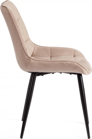 Стул ABRUZZO ( mod. 8060 ) / 2 шт. в упаковке Tetchair (Металл,Велюр/Бежевый,Черный) арт.24542