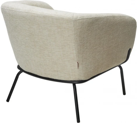 Кресло HARPER Modica-040 бежево-белый, ткань / черный каркас, ®DISAUR