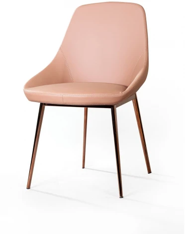 Стул Oscar экокожа soft touch капучино, декор розовое золото Top Concept 2000000000800