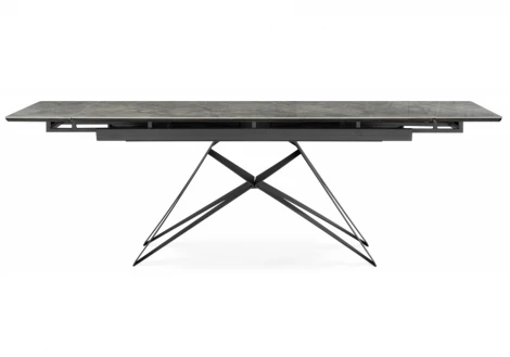 Кухонный стол Notta Блэкберн 160(220)х89 серый мрамор baolai / черный