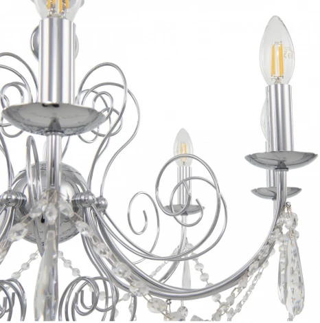 Подвесная люстра Arte Milano AM345620 345620/8 CR (220V, подвески, на цепи, подсвечник, свеча)